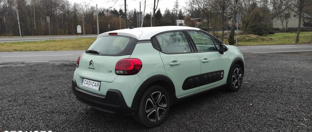 Citroen C3 cena 47900 przebieg: 54000, rok produkcji 2019 z Bisztynek małe 121